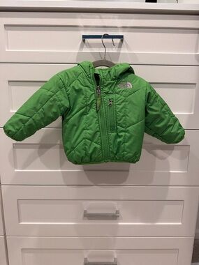 The North Face Infant Green Hooded Reversible Jacket
